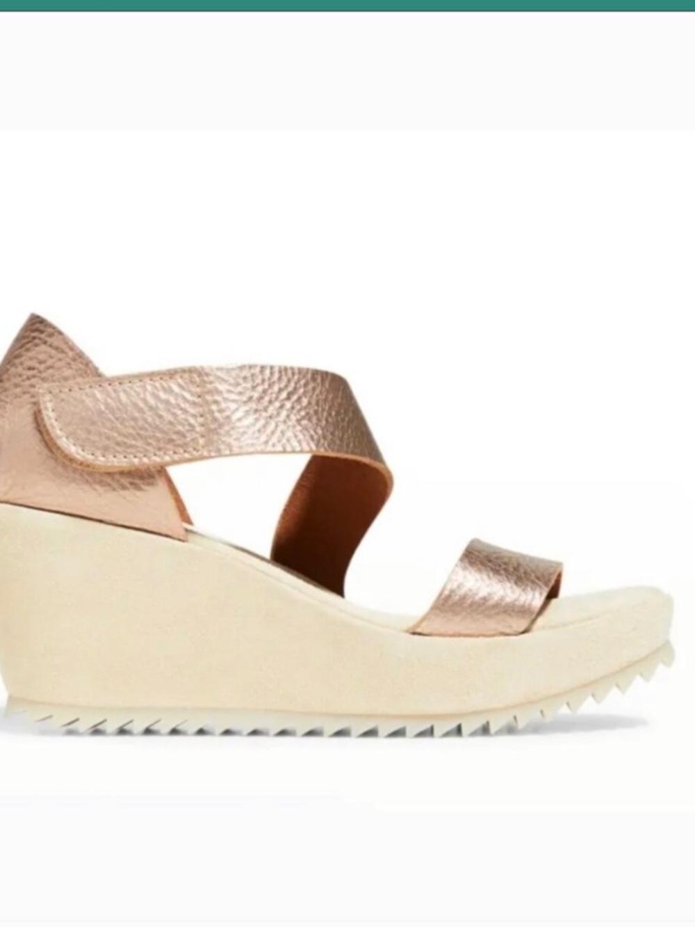 Pedro Garcia Fely Easy Gold / Bronze Metallic Wedge Sandals